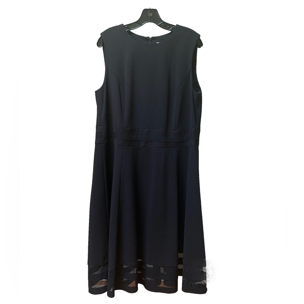 Calvin Klein Black Sleeveless Dress with Mesh Detail